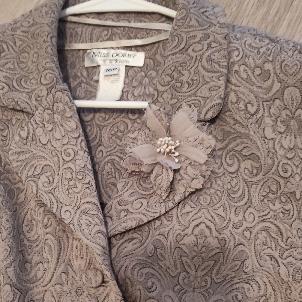 Miss Dorby Brown Blazer Textured Boxy Fit